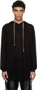 Rick Owens Hollywood Stretch Cupro Jersey Hoodie
