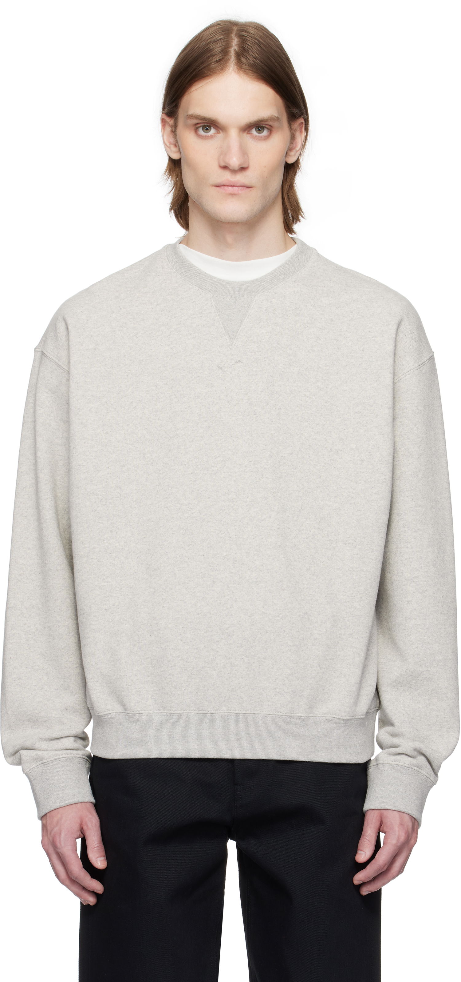 Sveter Jil Sander Jil Sander Embroidered Logo Sweatshirt Šedá | J47GU0128_J20010, 0