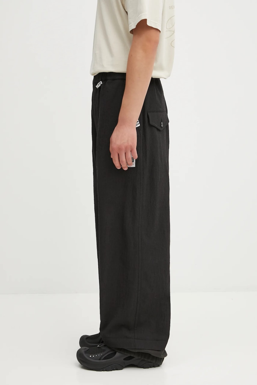Nohavice Maison MIHARA YASUHIRO Maison MIHARA YASUHIRO SLEEVE LAYERED Wool Pants Čierna | J15PT132, 1