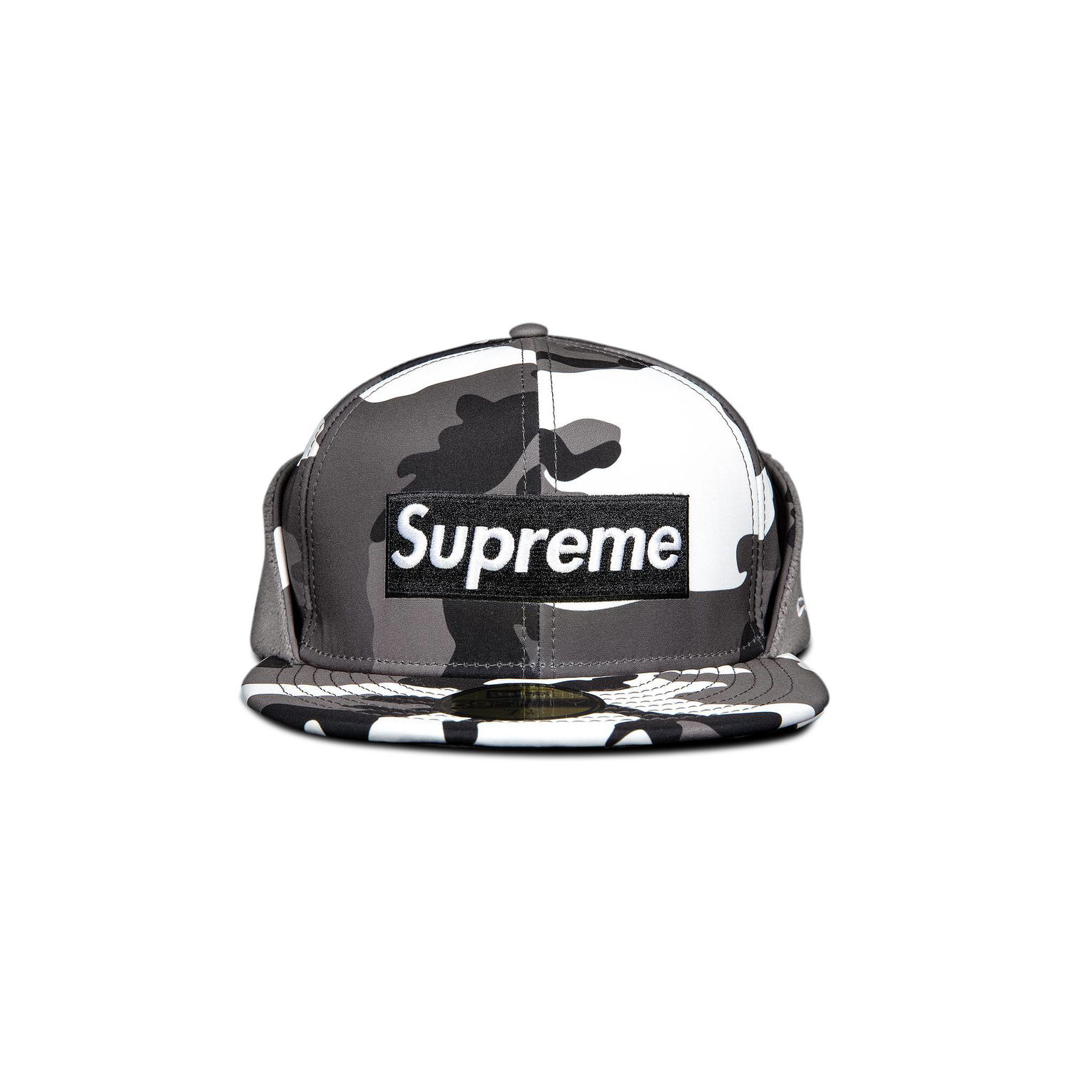 Šiltovka Supreme WINDSTOPPER x Earflap Box Logo New Era 'Snow Camo' Šedá | FW20H63 SNOW CAMO, 1