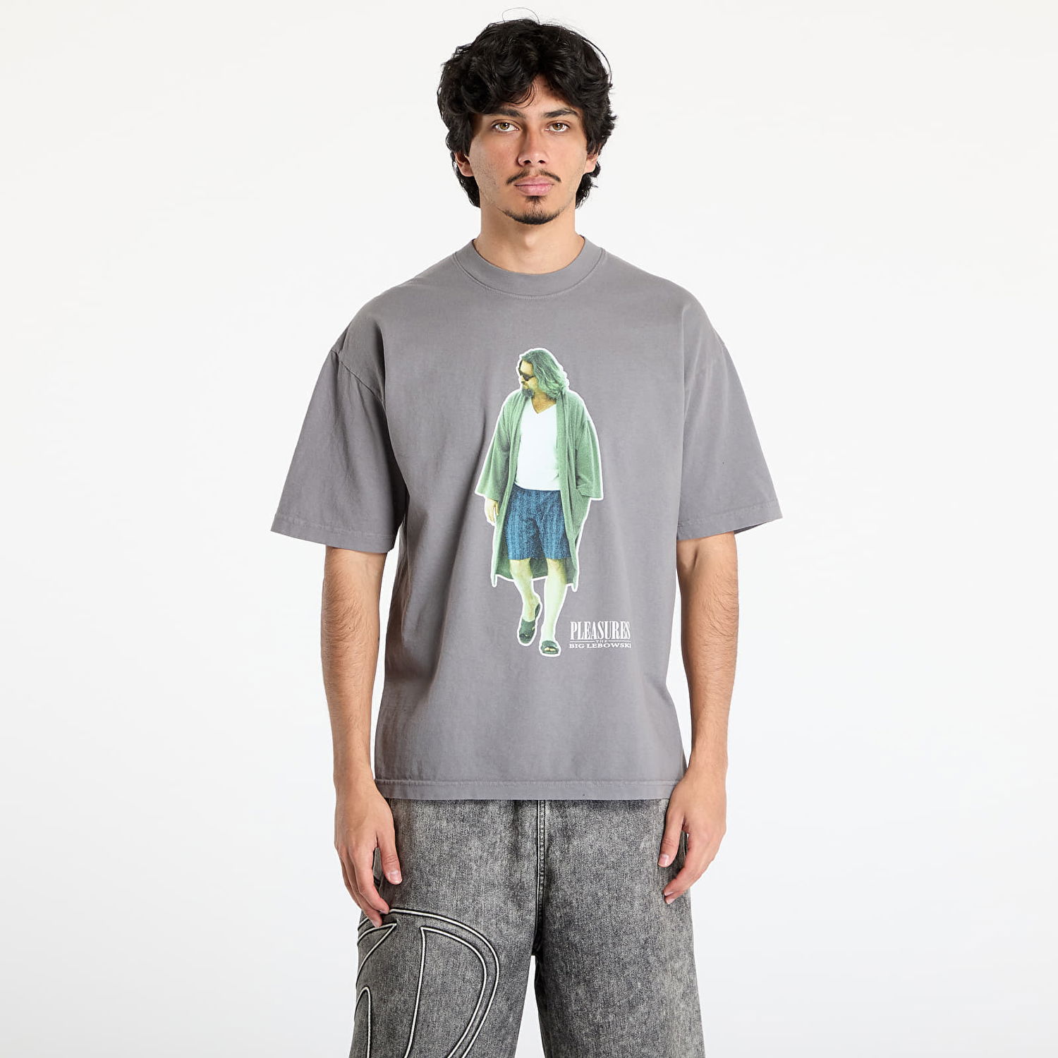 Tričko Pleasures PLEASURES Dude Graphic T-Shirt Šedá | P25SU058 CHARCOAL, 0