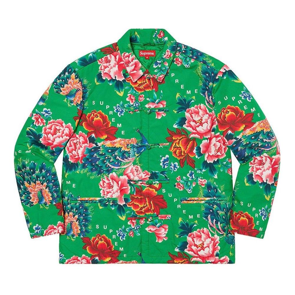 Bunda Supreme Peacock Print Work Jacket Zelené | SUP-SS21-642, 0