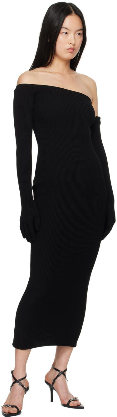 Šaty Jean Paul Gaultier Jean Paul Gaultier Asymmetric Neck Maxi Dress Čierna | 24/25-F-RO164-M070-00, 3