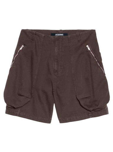 Šortky Jacquemus Le Short Cargo Croissant Hnedá | 236PA057-1485-880