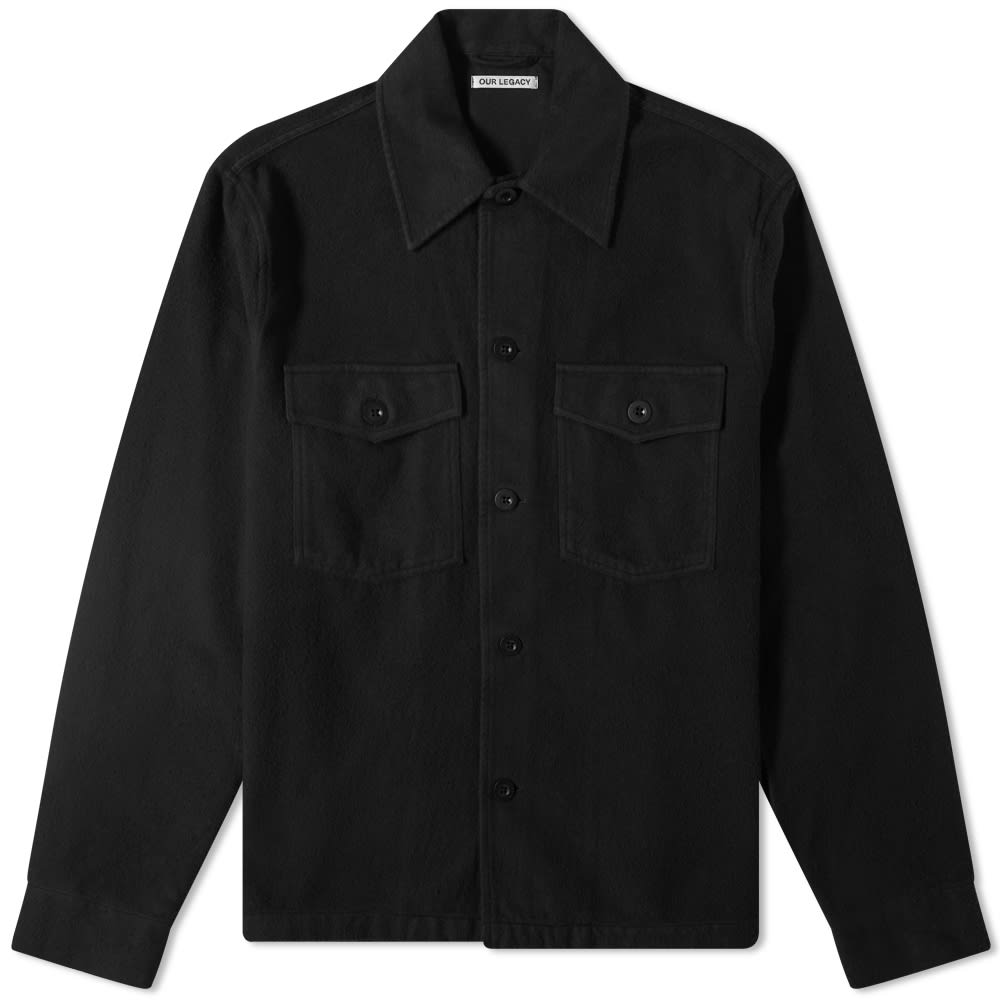 Bunda OUR LEGACY Evening Overshirt Black Brushed Cotton Čierna | M4201EBBC, 0