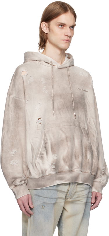 Mikina Feng Chen Wang Feng Chen Wang Sandwashed Ripped Hoodie Béžová | FUS19HD03, 1
