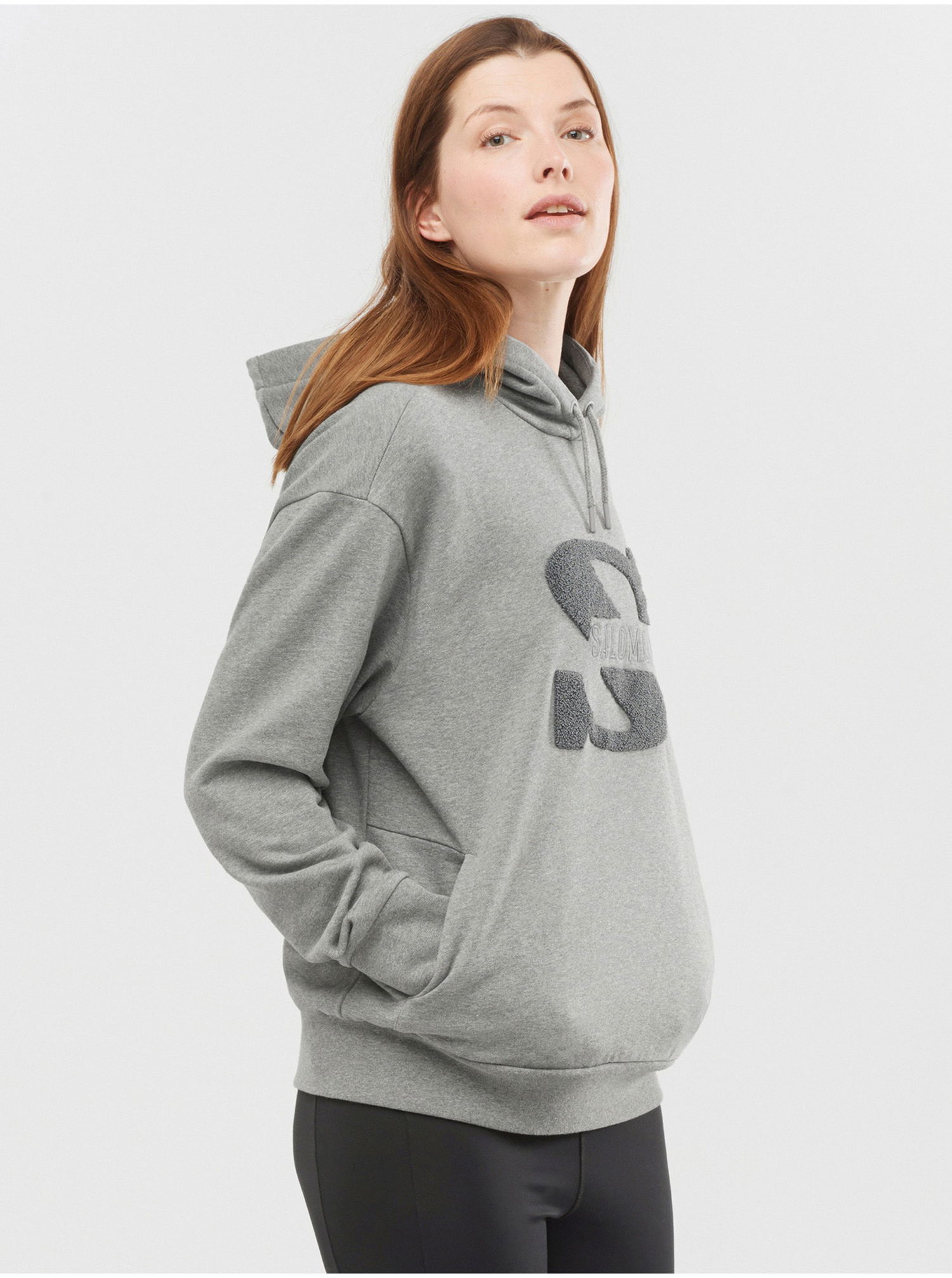 Mikina Salomon Outlife Šedá | LC1644400_MID GREY, 0