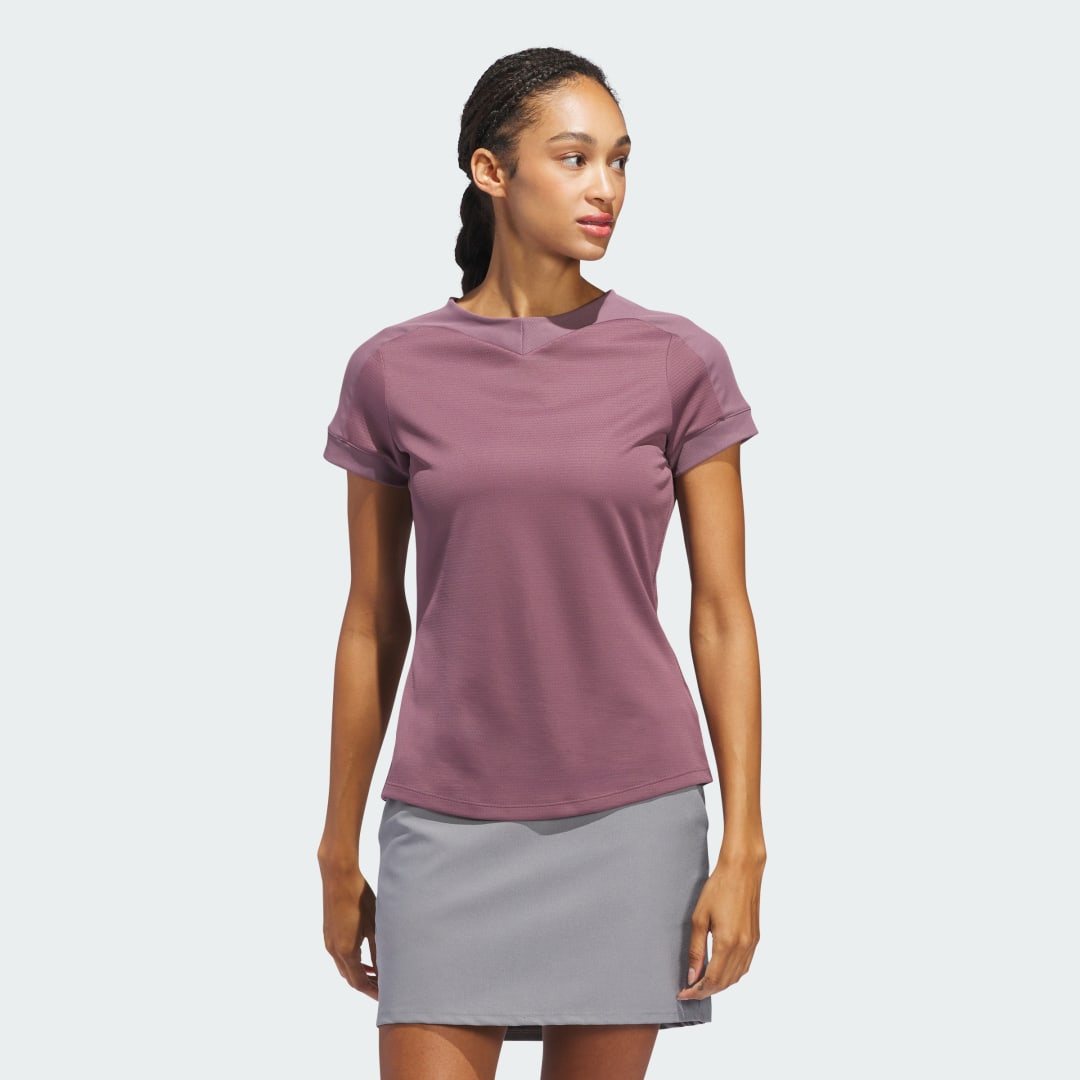 Tričko adidas Performance Ultimate365 Rib Mix Golf T-Shirt Fialová | IS9749, 0