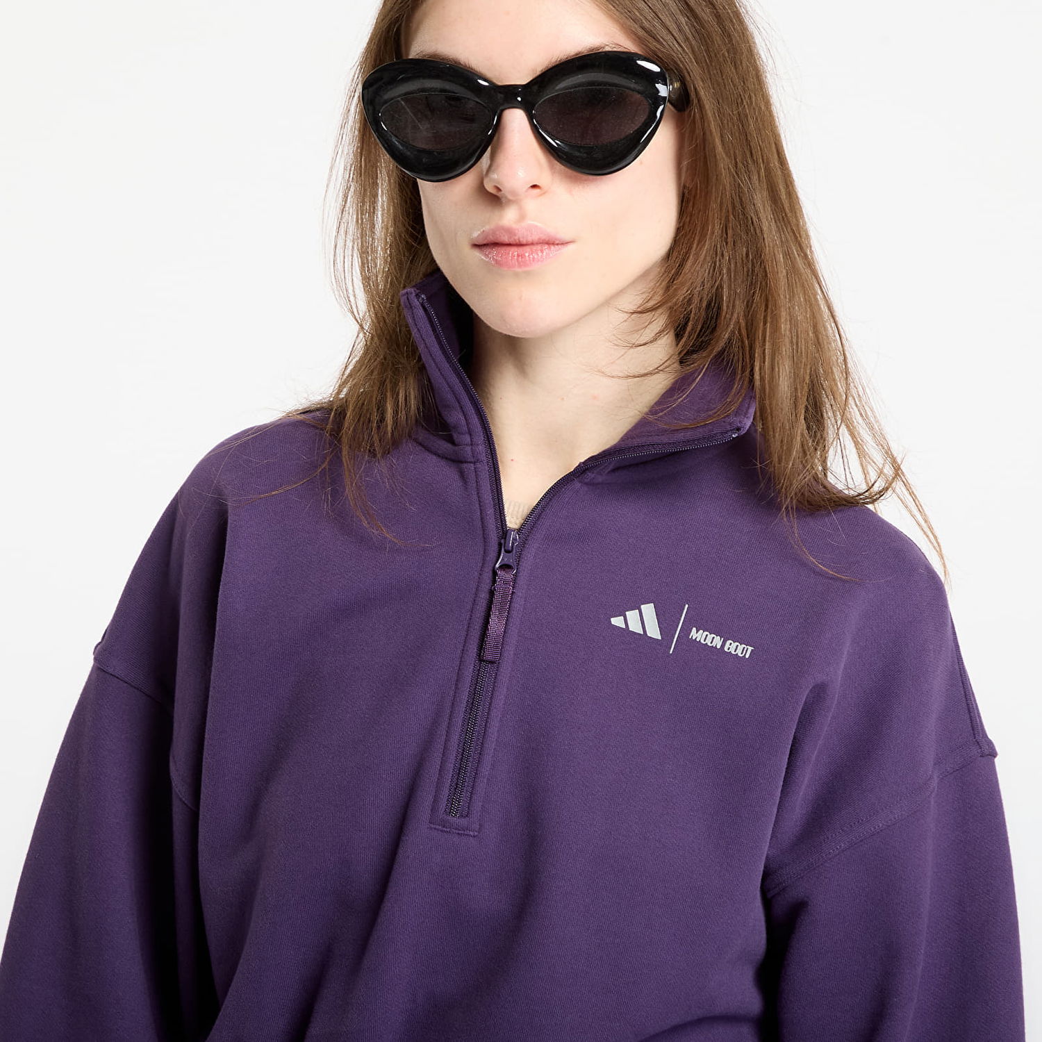 Mikina adidas Performance adidas x Moonboot Cropped Tracksuit Top Fialová | JM8914, 1