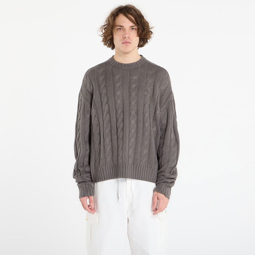 Sveter Karl Kani Karl Kani Cable Knit Sweater Šedá | PD00008929