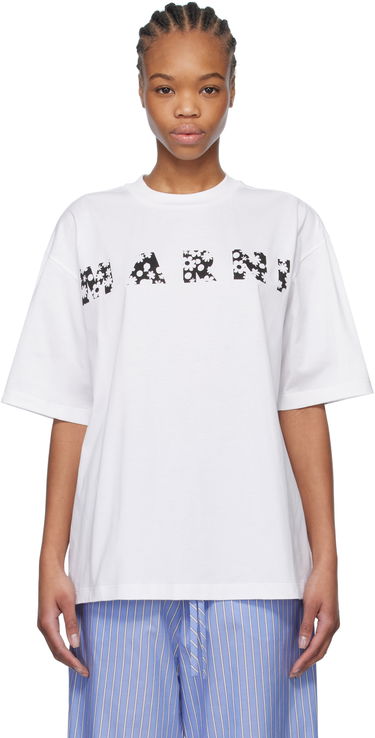 Tričko Marni Marni Pop Fields Logo T-Shirt Biela | THJET49P15 USCX50, 0