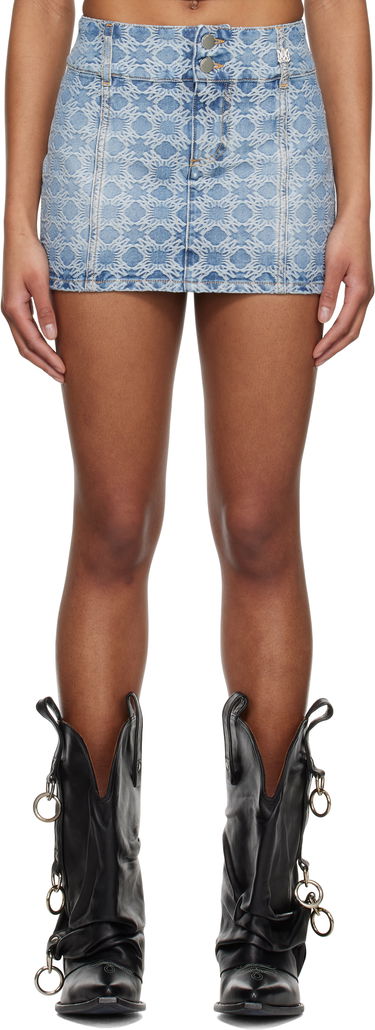 Sukňa AMIRI AMIRI MA Quad Jacquard Denim Miniskirt Modrá | AWDNKR1006, 0