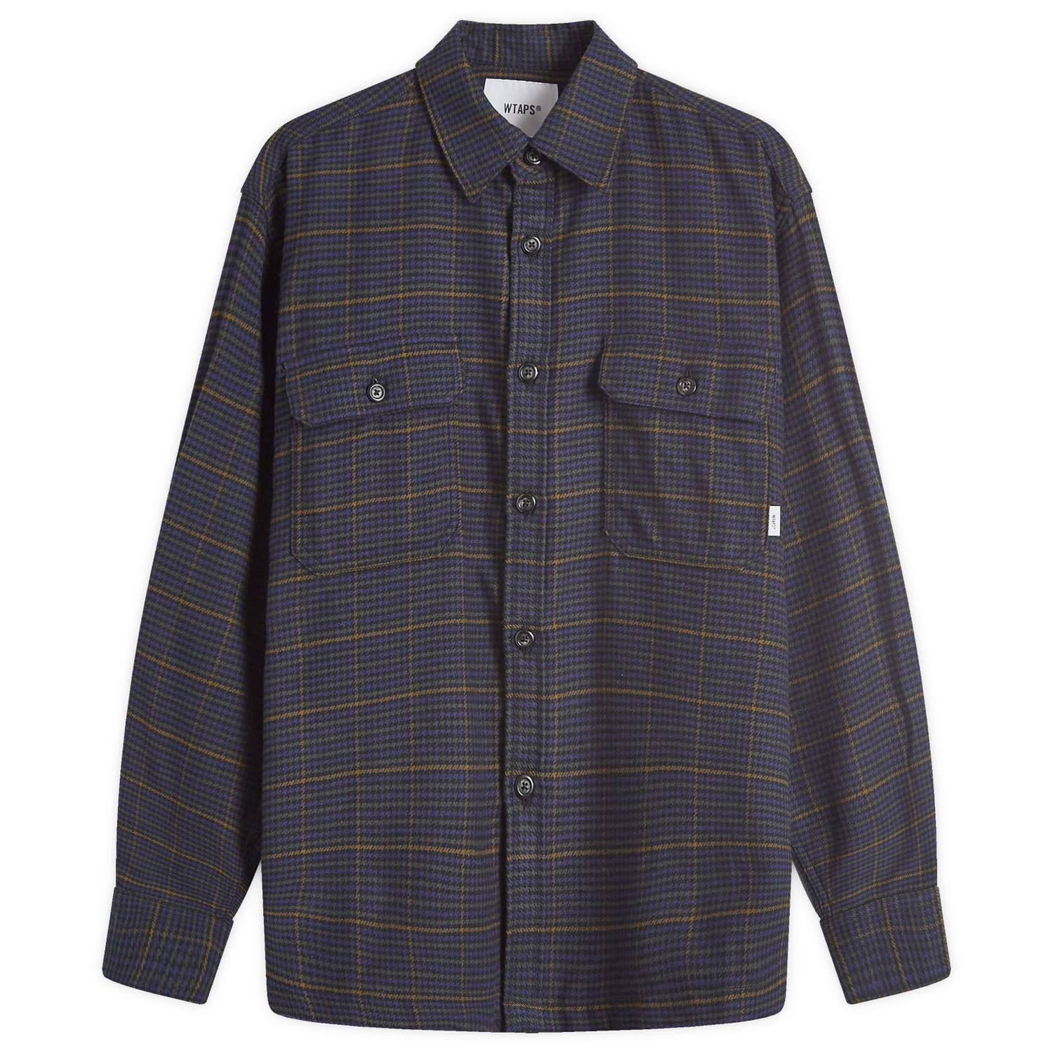 Košeľa WTAPS Checked Work Shirt Long Sleeve Navy | 242WVDT-SHM03-NVY, 0