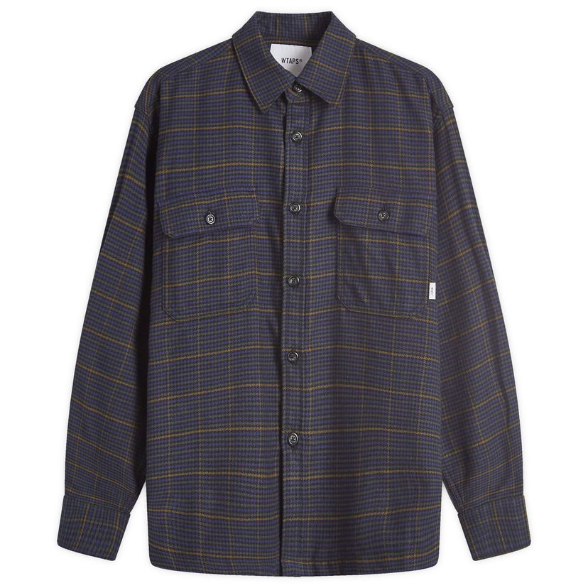 Košeľa WTAPS Checked Work Shirt Long Sleeve Navy | 242WVDT-SHM03-NVY