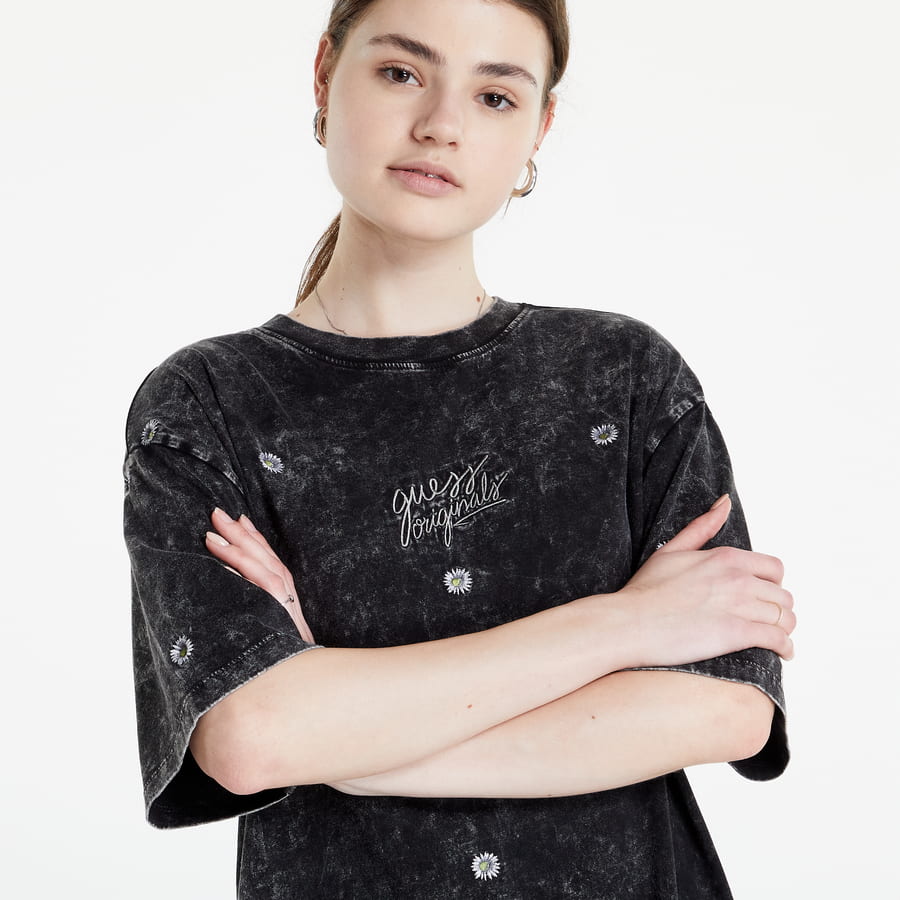 Tričko GUESS Originals T-Shirt Dress Čierna | W2GK01K9Y40-JTMU, 1