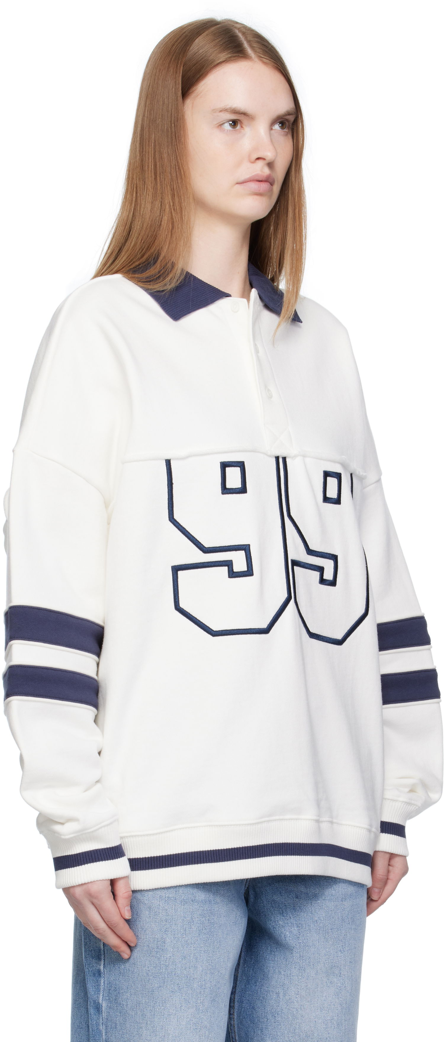 Mikina Ksubi Ksubi '99' Boyfriend Polo Sweatshirt Biela | WFA25FL005, 1