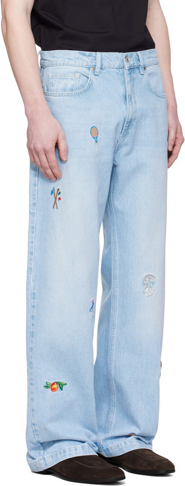 Džínsy Casablanca Casablanca Embroidered Motif Jeans Modrá | MPS25-TR-230-01, 1