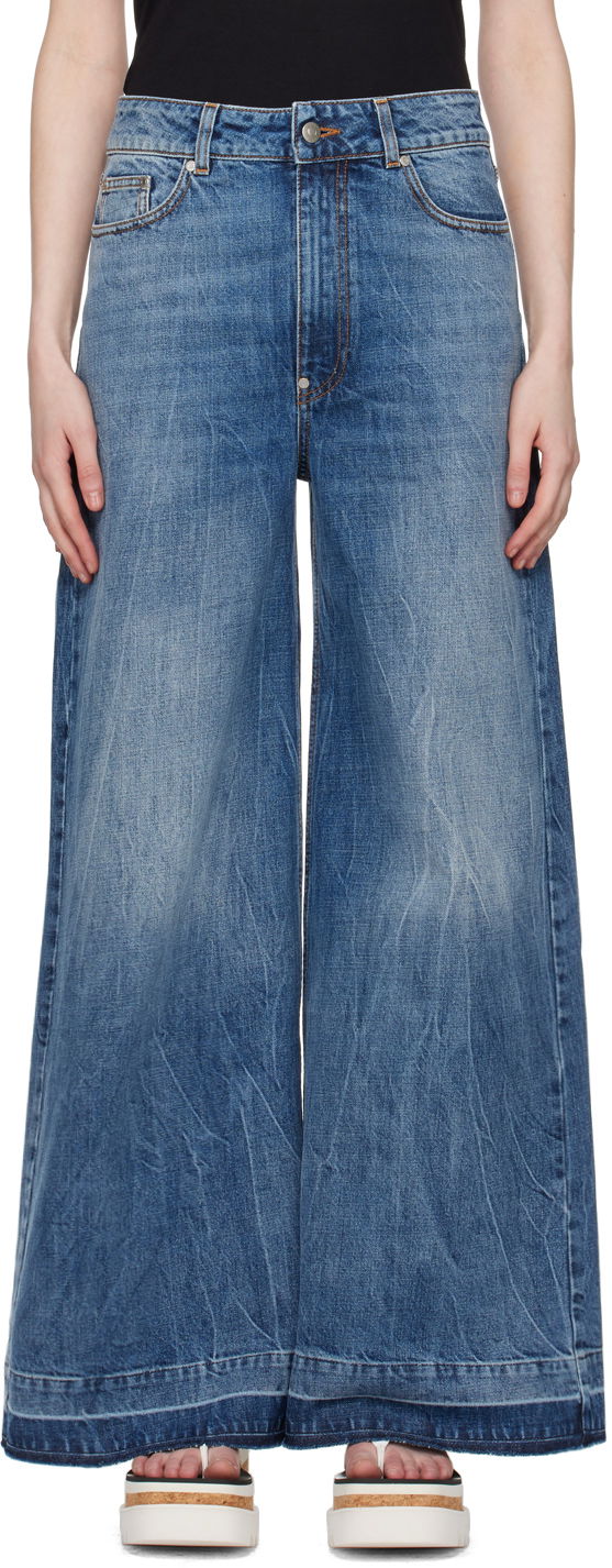 Džínsy Stella McCartney Stella McCartney Slouchy Flared Jeans Modrá | 6D02743SPH69, 0