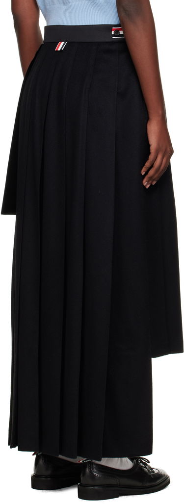 Sukňa Thom Browne Wrap Pleated Midi Skirt Čierna | FGCA33C-07962, 2