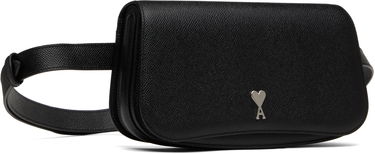 Ľadvinka AMI AMI Paris Leather Crossbody Bag Čierna | ULL017.AL0036, 1