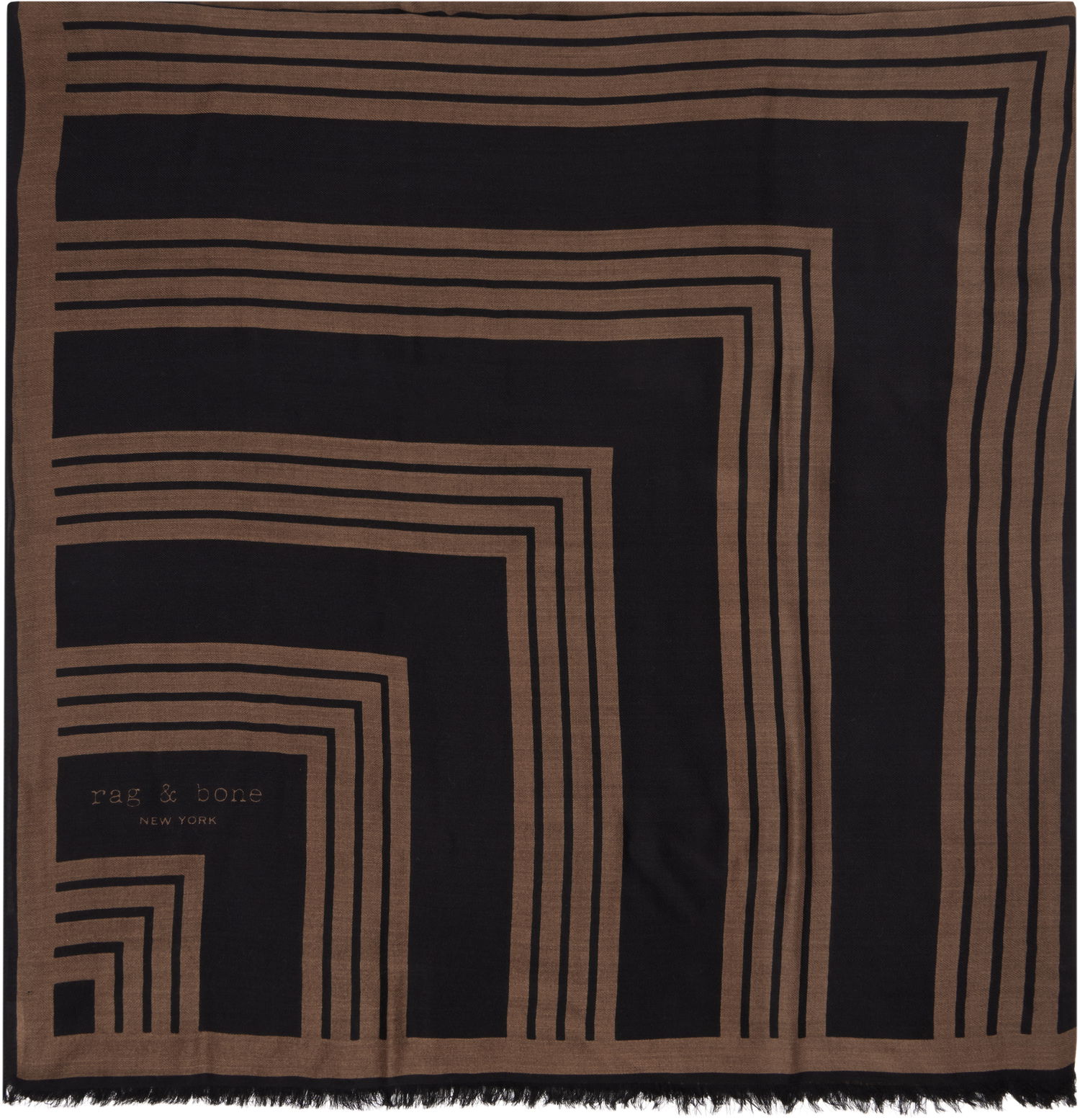 Šál rag & bone Rag & Bone Harlow Geo Scarf Hnedá | WJW24HS1034WO34, 0