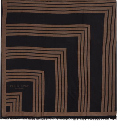 Šál rag & bone Rag & Bone Harlow Geo Scarf Hnedá | WJW24HS1034WO34, 0