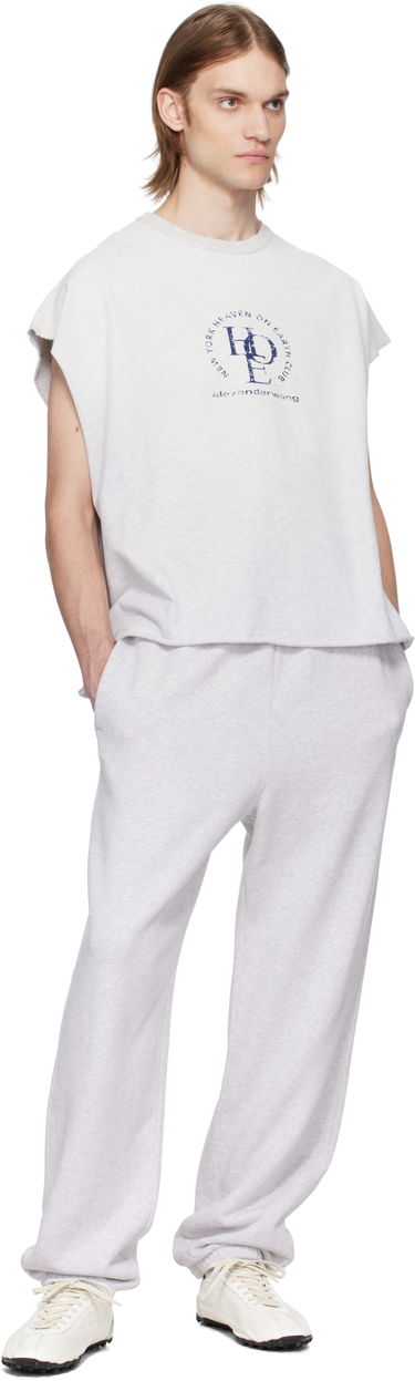 Tričko Alexander Wang Alexander Wang Distressed Logo Oversized Muscle T-Shirt Šedá | UCC2251809, 3