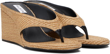 Tenisky a topánky Alaïa ALAÏA Cube Thong Mule Wedge Sandals Béžová | AA3M105TK054, 3