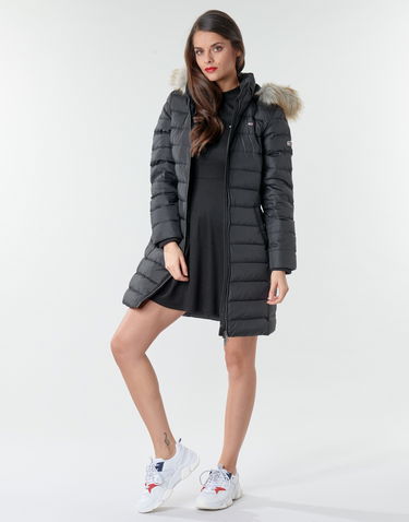 Kabáty Tommy Hilfiger ESSENTIAL HOODED DOWN COAT Čierna | DW0DW09060-BDS, 1
