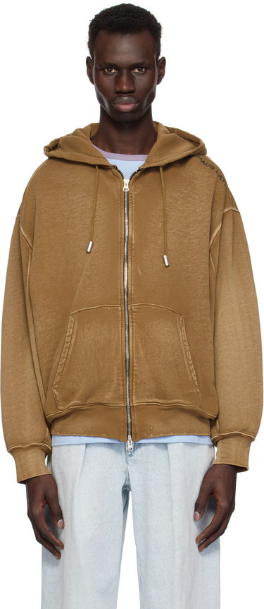 Mikina Eckhaus Latta Eckhaus Latta Zip-Up Hoodie Hnedá | 1103-EL-PS25-B - BISON, 0