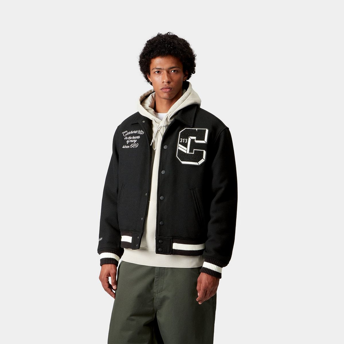Bomber bunda Carhartt WIP WIP World Class Varsity Jacket Čierna | I035432_6, 0