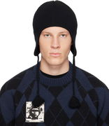 Wool Ear Flap Beanie with Tassels