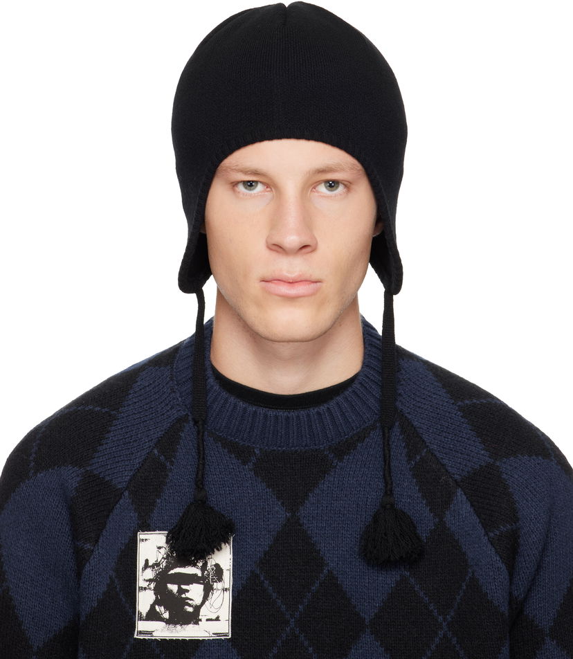 Kulicha UNDERCOVER Wool Ear Flap Beanie with Tassels Čierna | UC2E4H03