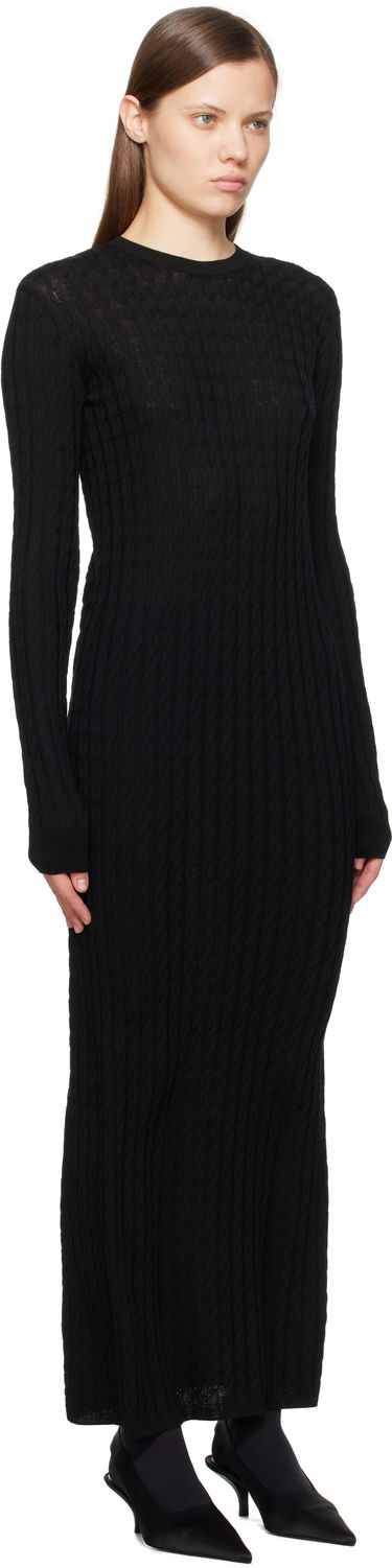 Sveter TOTEME TOTEME Cable Knit Maxi Dress Šedá | 251-WRD0142-YA0036, 4