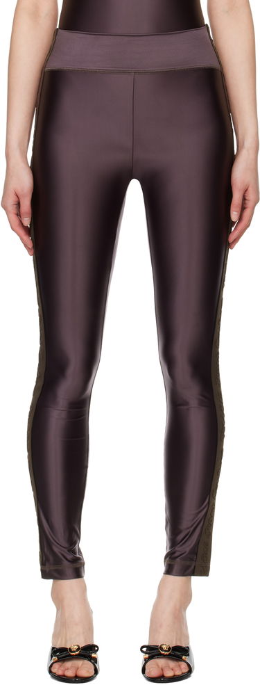 Legíny Versace Versace Jeans Couture Logo Trim Leggings Hnedá | E78HAC114_EJ0223, 0