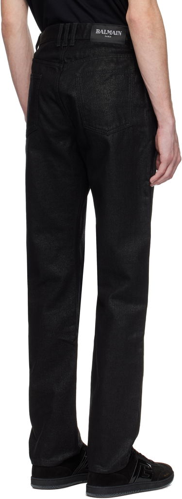 Džínsy Balmain Balmain Regular-Fit Coated Jeans Čierna | EH0MI083DF72, 2