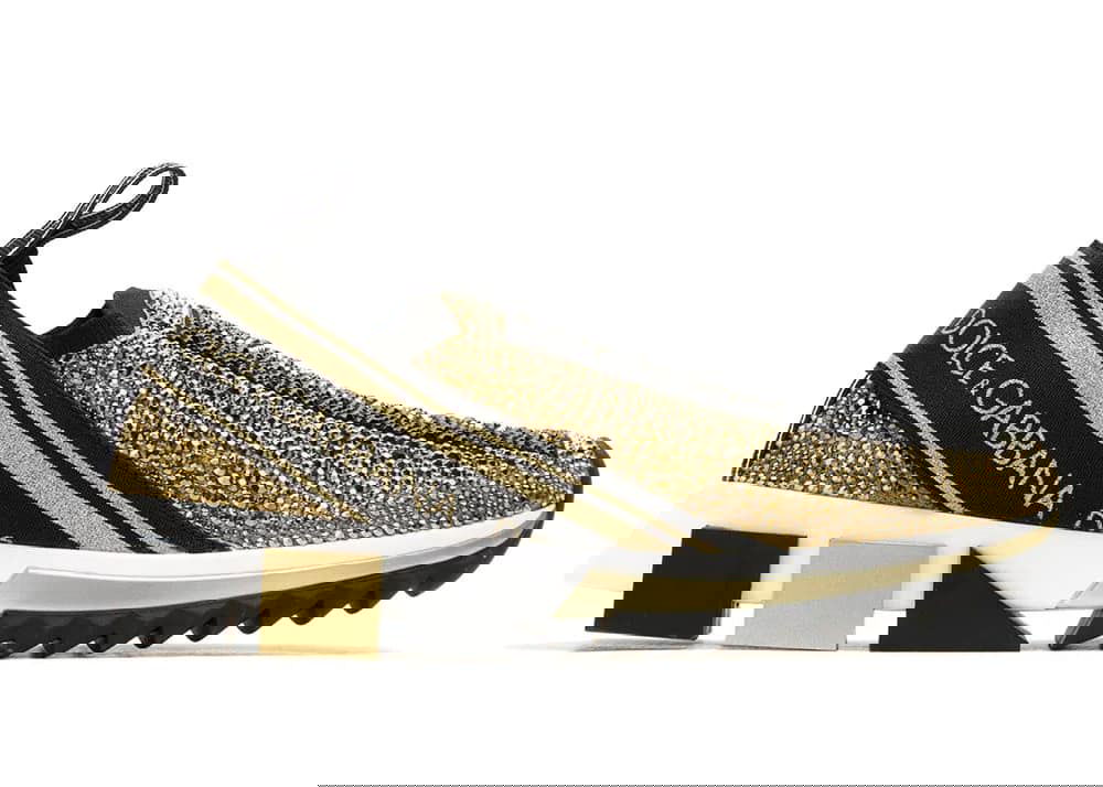 Tenisky a topánky Dolce & Gabbana Sorrento Slip On Gold Crystal W Zelené | CK1644AZ293, 0