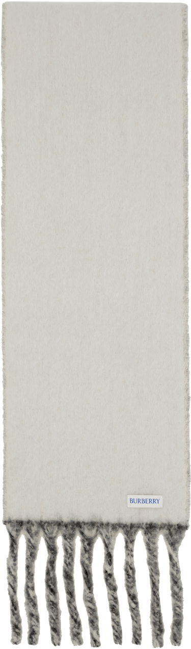 Šál Burberry Burberry Alpaca Wool Blend Logo Scarf Čierna | 8114081, 1