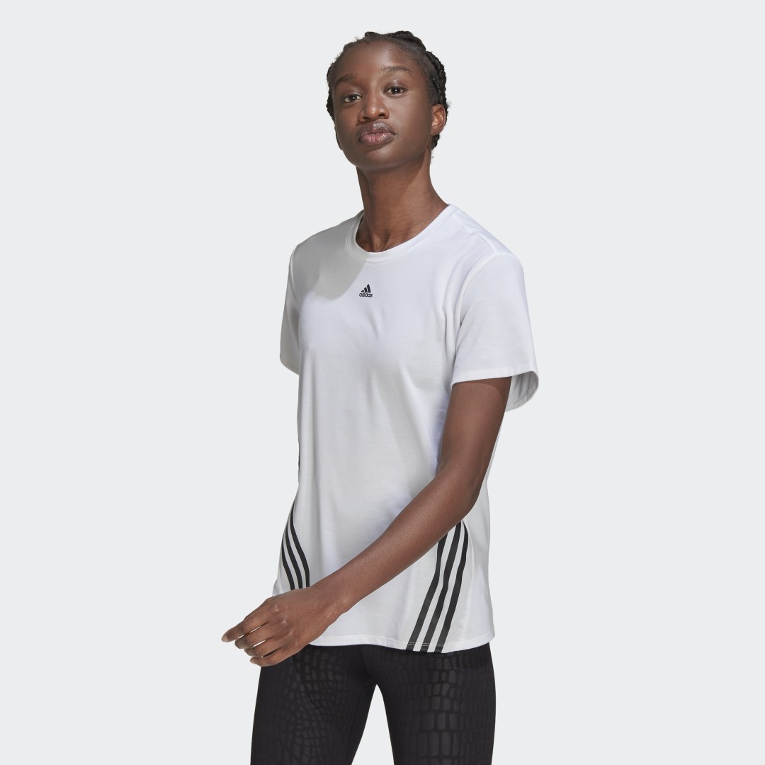 Tričko adidas Performance Train Icons 3-Stripes Biela | HI1275, 0