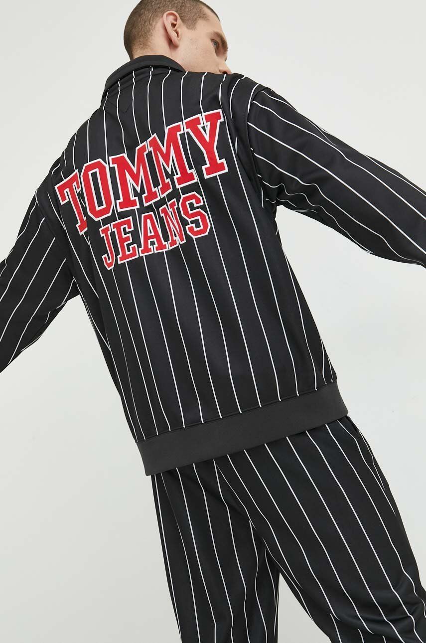 Mikina Tommy Hilfiger Pinstripe Relaxed Fit Jacket Čierna | DM0DM16360.PPYX, 0