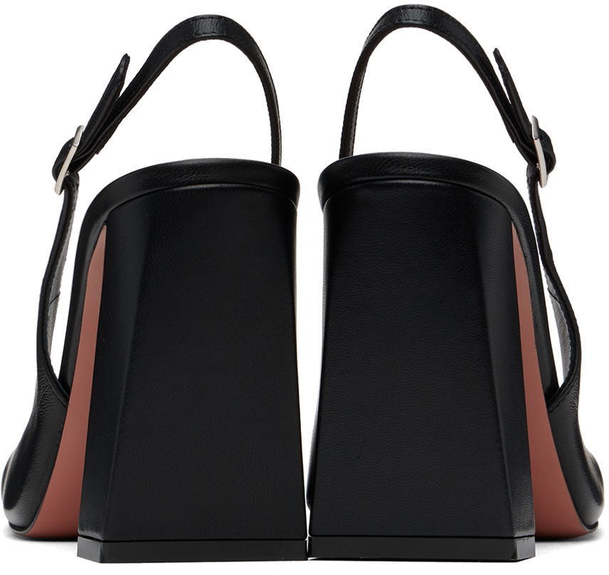Tenisky a topánky Amina Muaddi Amina Muaddi Sling Heels Čierna | CHARLOTTE SLING BLOCK NAPPA, 1