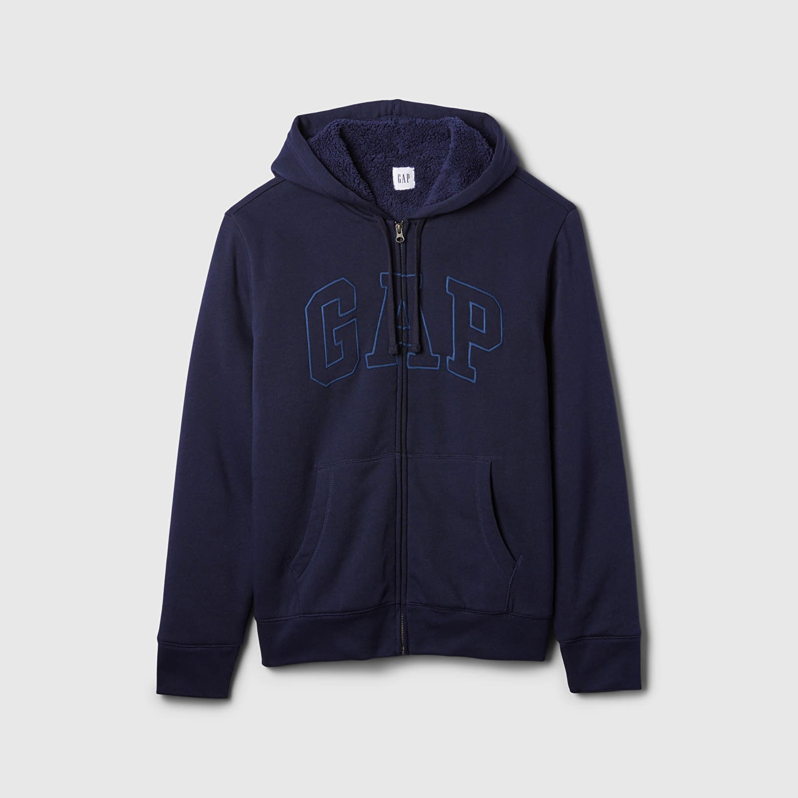 Sweatshirt Logo Fullzip Sherpa Hoodie Navy Uniform S