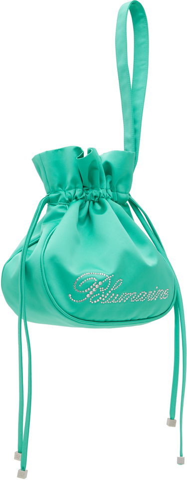 Kabelka Blumarine Blumarine Satin Rhinestone Logo Pouch Tyrkysová | P5HHW091A, 1