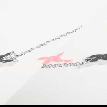 Náhrdelník BILLIONAIRE BOYS CLUB Icecream Running Dog Chain Necklace Metalická | IC25272 Silver/ Red, 1