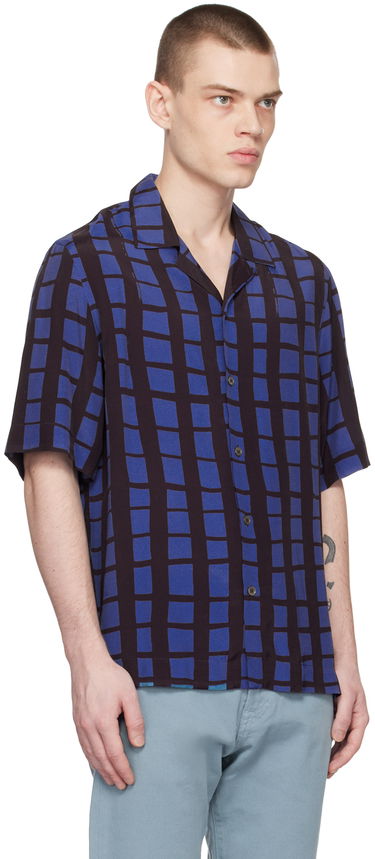 Košeľa Paul Smith Paul Smith Check Short Sleeve Shirt Modrá | M1R-905U-K01897-47, 1