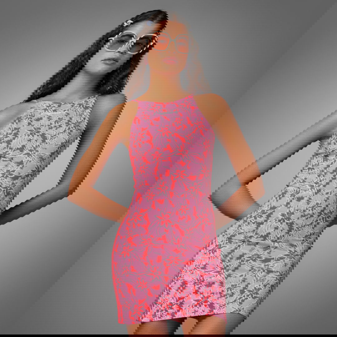 Šaty adidas Originals Island Club Tight Dress Ružová | IU0647, 1