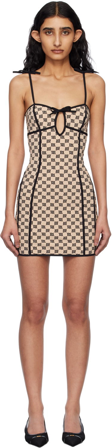 Šaty MISBHV MISBHV Monogram Coquette Minidress Béžová | 250W805, 0
