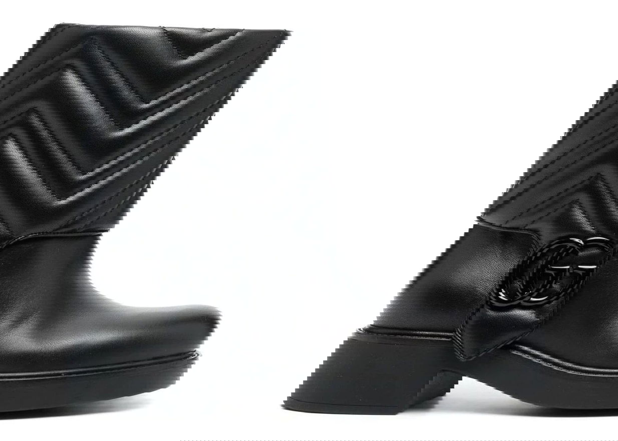 Tenisky a topánky Gucci GG Leather Ankle Boot Black (Women's) Čierna | 701822 BKO60 1000, 0