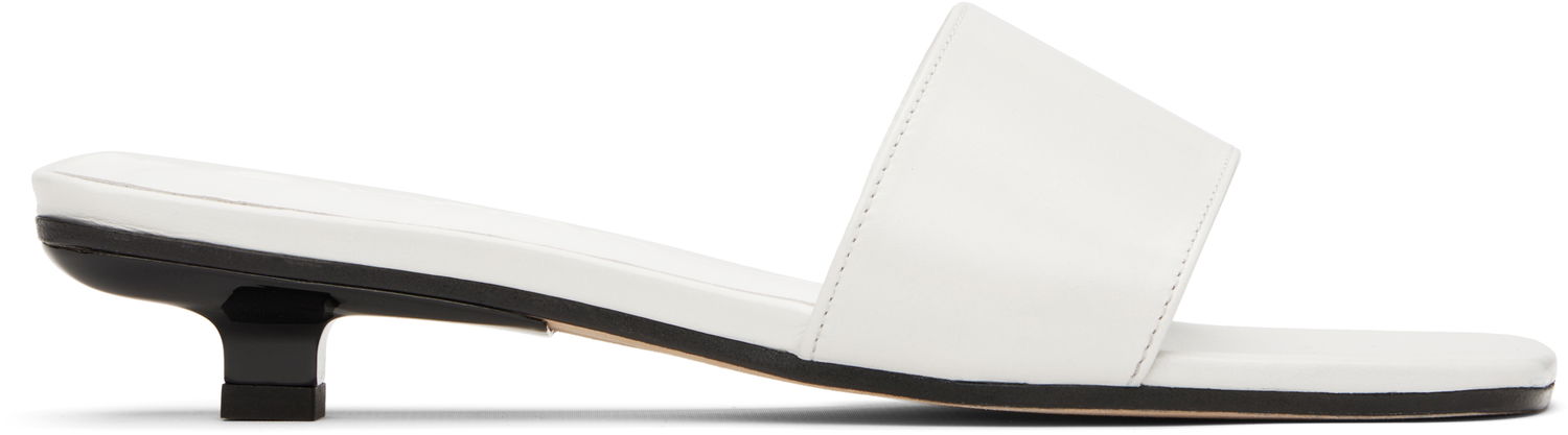 Starostlivosť o obuv BY FAR BY FAR Ceni Kitten Heel Mules Biela | MWFHO014CL034WH025PL, 0