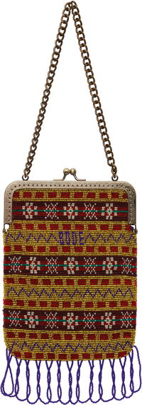 Bode Beaded Bracken Frame Bag with Tassels